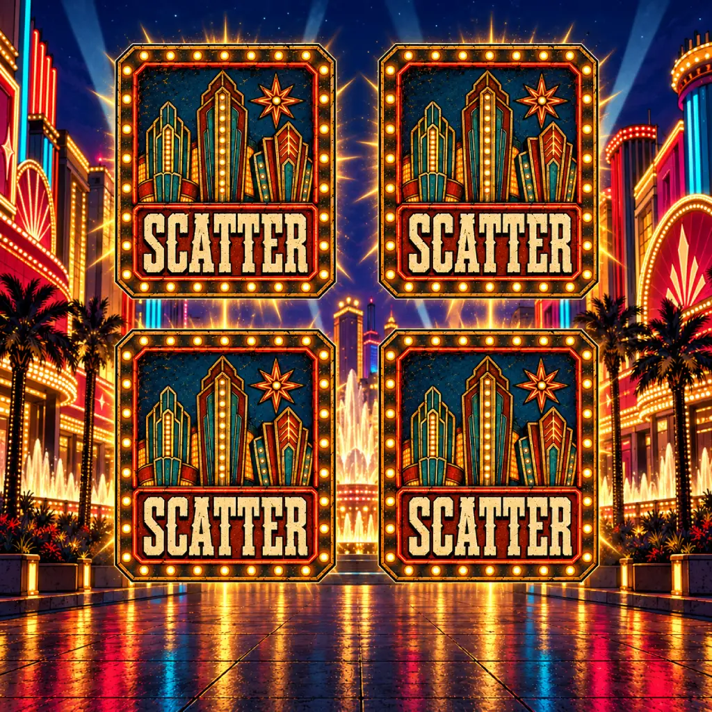 Four Scatter signs on the Strip